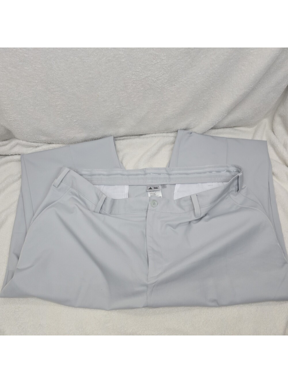 Adidas Ultimate365 Golf Pants Mens 40x30 Light Gray Performance Stretch Trousers